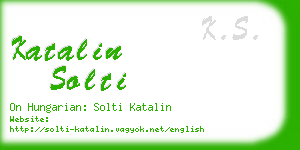 katalin solti business card